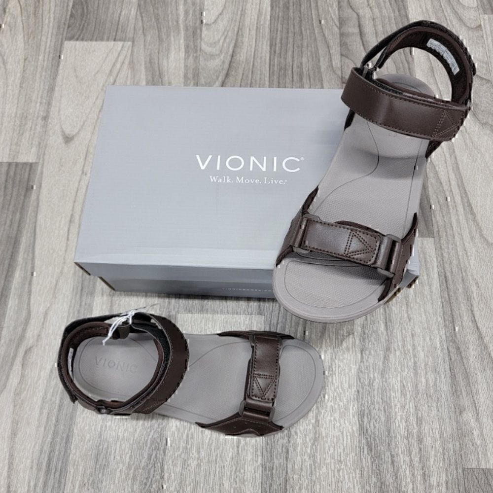 New in box Vionic Leo Sandals In Brown 9